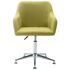  Scaune de sufragerie pivotante, 4 buc., verde, material textil