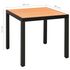 Set mobilier de exterior, 5 piese, negru, aluminiu