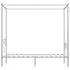  Cadru de pat cu baldachin, alb, 100 x 200 cm, metal 
