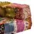  Canapea puf modulară cu 2 locuri, petice, material textil