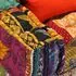  Canapea puf modulară cu 2 locuri, petice, material textil
