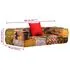  Canapea puf modulară cu 2 locuri, petice, material textil