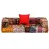  Canapea puf modulară cu 2 locuri, petice, material textil