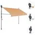  Copertină retractabilă manual cu LED, galben & albastru, 250 cm