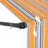  Copertină retractabilă manual cu LED, galben & albastru, 250 cm