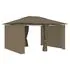  Pavilion de grădină cu perdele, gri taupe, 4 x 3 m, 180 g/m²