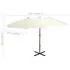  Umbrelă soare exterior, stâlp aluminiu, nisipiu, 460 x 270 cm