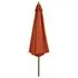  Umbrelă de soare de exterior, stâlp lemn, cărămiziu, 350 cm