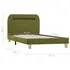  Cadru de pat cu LED-uri, verde, 90 x 200 cm, material textil
