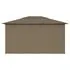  Pavilion de grădină cu perdele, gri taupe, 4 x 3 m, 180 g/m²