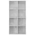 Bibliotecă/Dulap, gri beton, 66x30x130 cm, lemn prelucrat