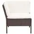  Set mobilier de grădină cu perne, 8 piese, maro, poliratan