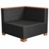  Set mobilier de grădină cu perne, 9 piese, negru, poliratan