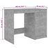  Birou, gri beton, 100x50x76 cm, lemn prelucrat