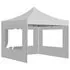  Cort de petrecere pliabil cu pereți, alb, 3 x 3 m, aluminiu