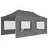  Cort de petrecere pliabil cu pereți, antracit, 6x3 m, aluminiu