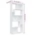  Bibliotecă, alb, 67x24x161 cm, lemn prelucrat