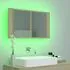  Dulap de baie cu oglindă și LED, stejar Sonoma, 80x12x45 acril