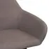  Scaune de bucătărie, 2 buc., gri taupe, material textil