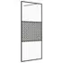  Paravan de duș walk-in negru 80x195 cm sticlă ESG transparentă