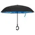  Umbrelă cu mâner în formă de C, negru, 108 cm