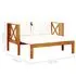  Bancă grădină cu 2 locuri & perne, 122 cm, lemn masiv acacia