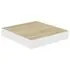  Raft de perete suspendat, stejar/alb, 23x23,5x3,8 cm, MDF