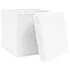  Cutii depozitare cu capace, 4 buc., alb, 28x28x28 cm