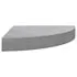  Rafturi de colț de perete, 4 buc., gri beton, 25x25x3,8 cm, MDF