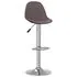  Scaune de bar, 2 buc., gri taupe, material textil