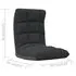  Scaun de podea pliabil, negru, material textil