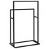  Suport de prosoape autonom, negru, 48x24x78,5 cm, fier
