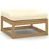  Taburete de grădină cu perne 2 buc. maro miere lemn masiv pin