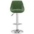  Scaun de bar, verde închis, catifea