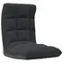  Scaun de podea pliabil, negru, material textil