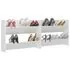  Pantofare de perete, 2 buc., alb, 80x18x60 cm, PAL