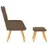  Scaun de relaxare cu taburet, maro, material textil