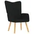  Scaun de relaxare cu taburet, negru, textil