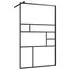  Paravan duș walk-in, negru, 100x195 cm, sticlă ESG transparentă