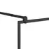  Paravan duș walk-in, negru, 100x195 cm, sticlă ESG transparentă