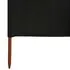  Paravan anti-vânt cu 6 panouri, negru, 800 x 120 cm, textil