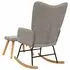  Scaun balansoar cu taburet, gri taupe, textil
