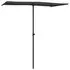  Umbrelă de soare exterior, stâlp aluminiu, antracit, 180x110 cm
