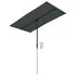  Umbrelă de soare exterior, stâlp aluminiu, antracit, 180x110 cm