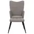  Scaun de relaxare cu taburet, gri taupe, textil