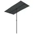  Umbrelă de soare exterior, stâlp aluminiu, antracit, 180x110 cm