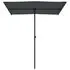  Umbrelă de soare exterior, stâlp aluminiu, antracit, 180x110 cm