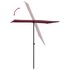  Umbrelă soare de grădină stâlp aluminiu roșu bordo 180x110 cm