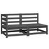  Set mobilier de grădină, 2 piese, gri, lemn masiv de pin
