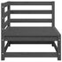  Set mobilier de grădină, 2 piese, gri, lemn masiv de pin